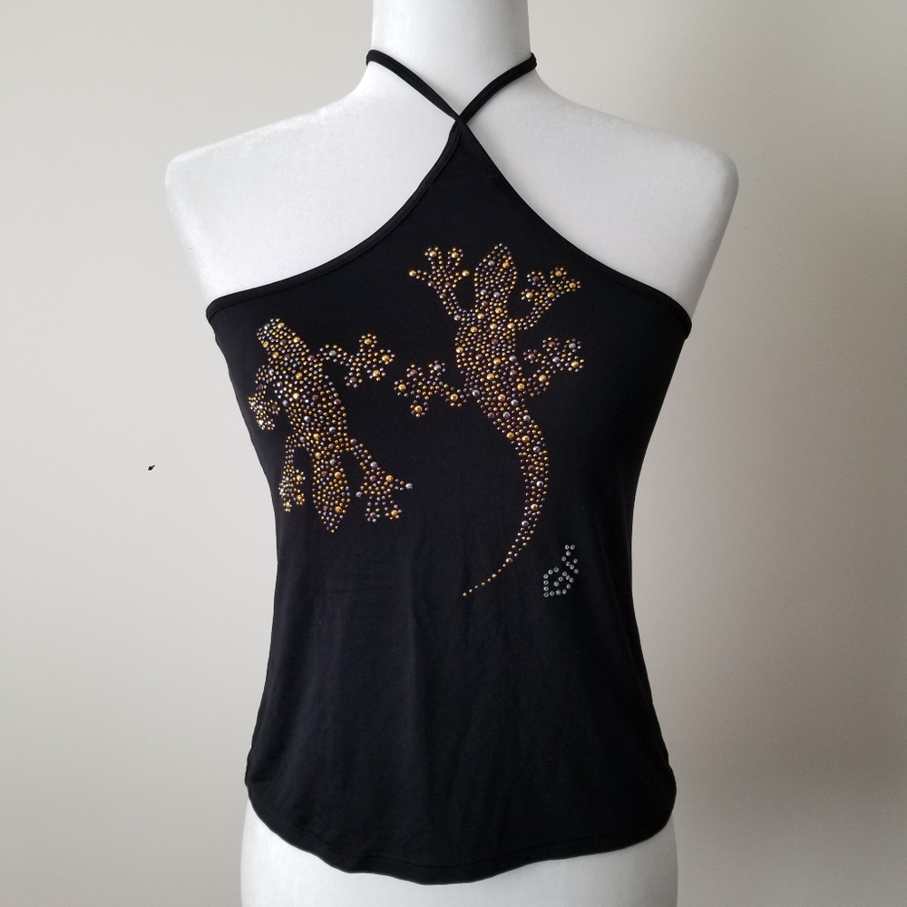 Gianfranco Ferre Top beaded Salamander sz S M